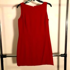 Red work dress, good condition.